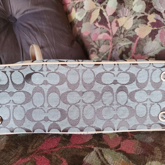 Coach Signature Jacquard with Leather Trim Satchel K3J-6648 - Picture 9 of 12